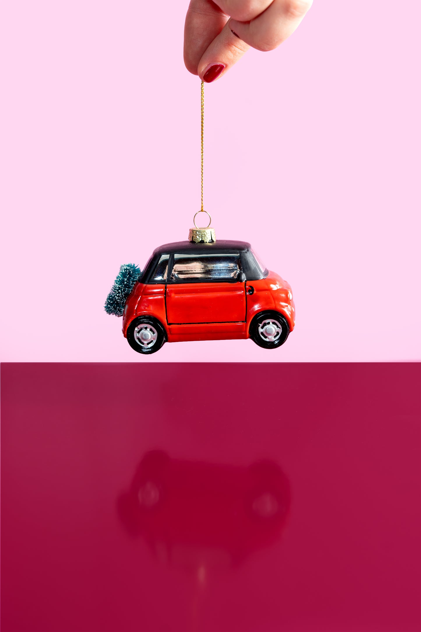 NIEUW: Stadsauto met kerstkrans oranje