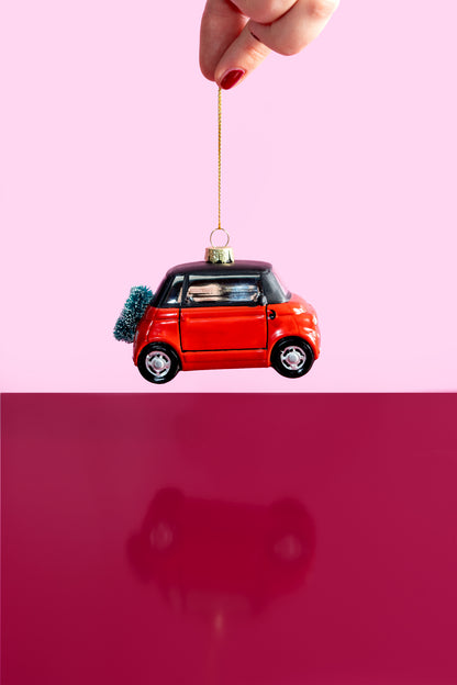 NIEUW: Stadsauto met kerstkrans oranje