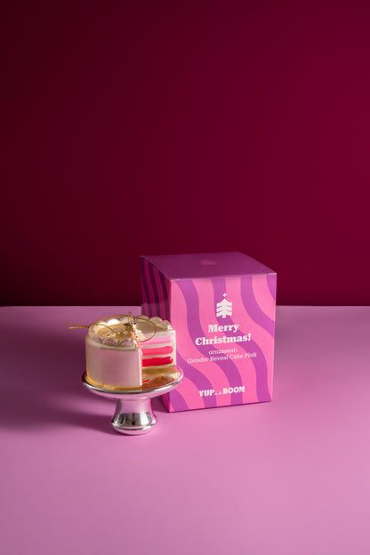 Gender reveal taart roze
