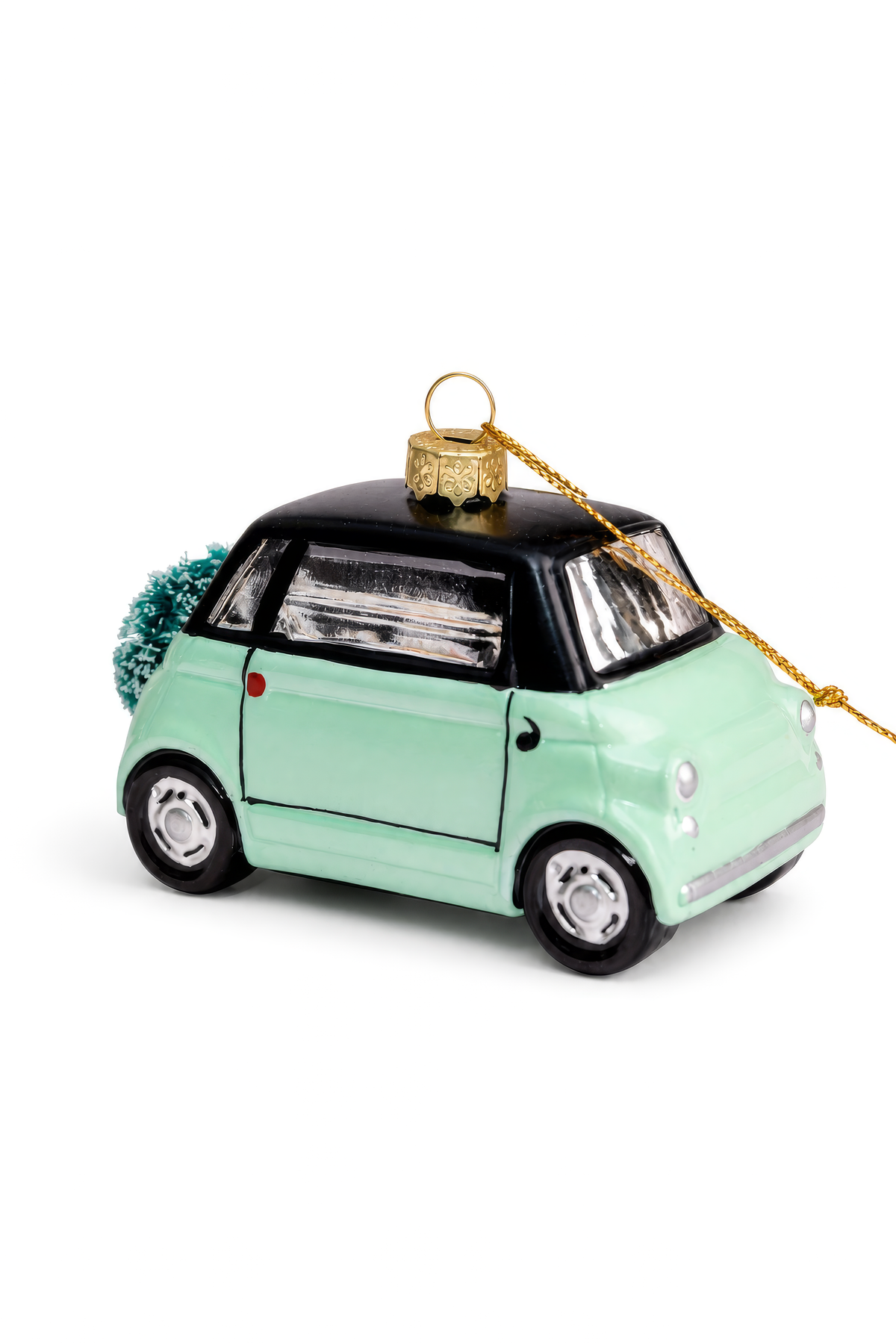 NIEUW: Stadsauto met kerstkrans mintgroen
