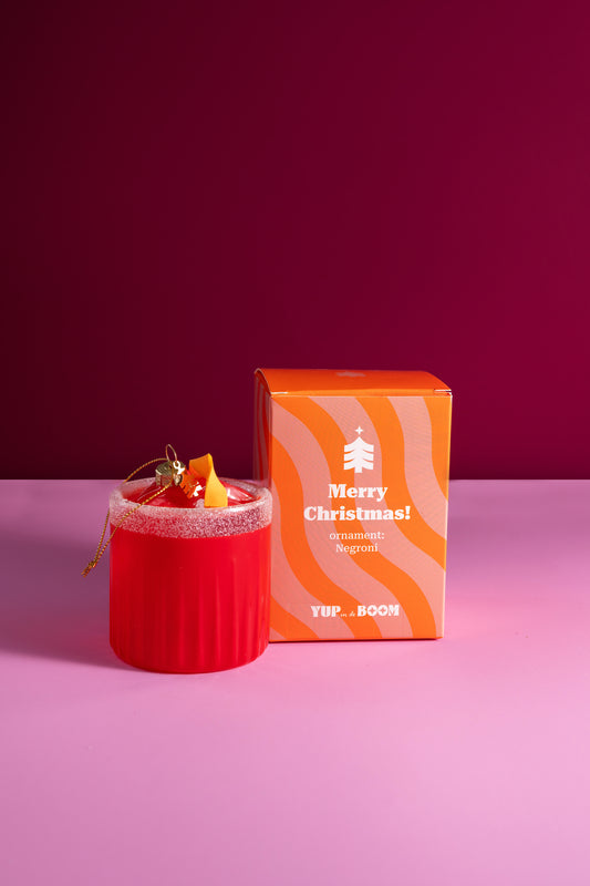 negroni kerstornament met leuke verpakking